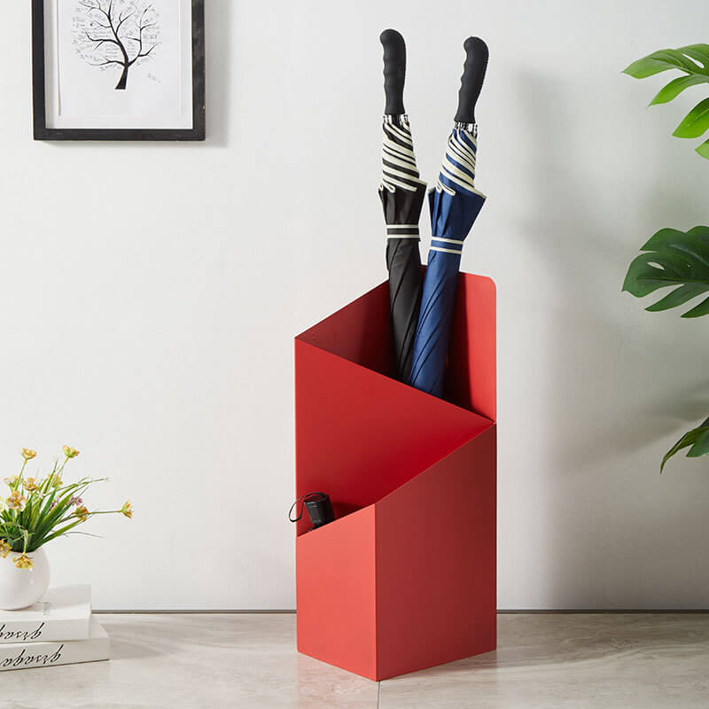 DripFrame Umbrella Stand with Drip Tray – Scandinavian Minimalist Metal Umbrella Holder