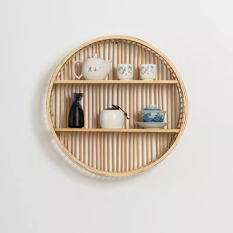 Circular Bamboo Wall Shelf Bowlift