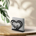 Heart-Shaped Decorative Bookends