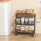 Multi-Tiered Rolling Kitchen Storage Rack Bowlift