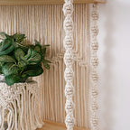 Macrame Wall Organizer with Shelves Bowlift