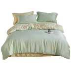 High-quality reversible Mako satin bedding set with a silky-soft touch