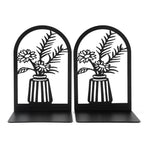 Decorative Floral Metal Bookends