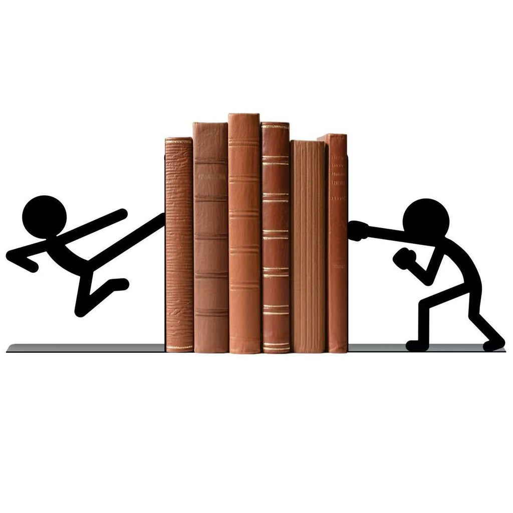 Creative Metal Bookend Sculpture