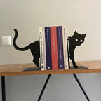 Cat-Shaped Metal Bookends