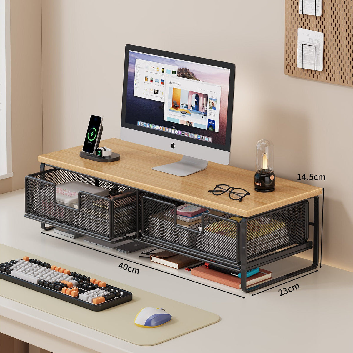 Multi-Functional Wire Mesh Desktop Organizer Bowlift