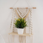 Macramé Wall Shelf with Decorative Beads Bowlift