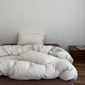 Breathable duvet cover and pillow set made of cotton-linen with fine texture