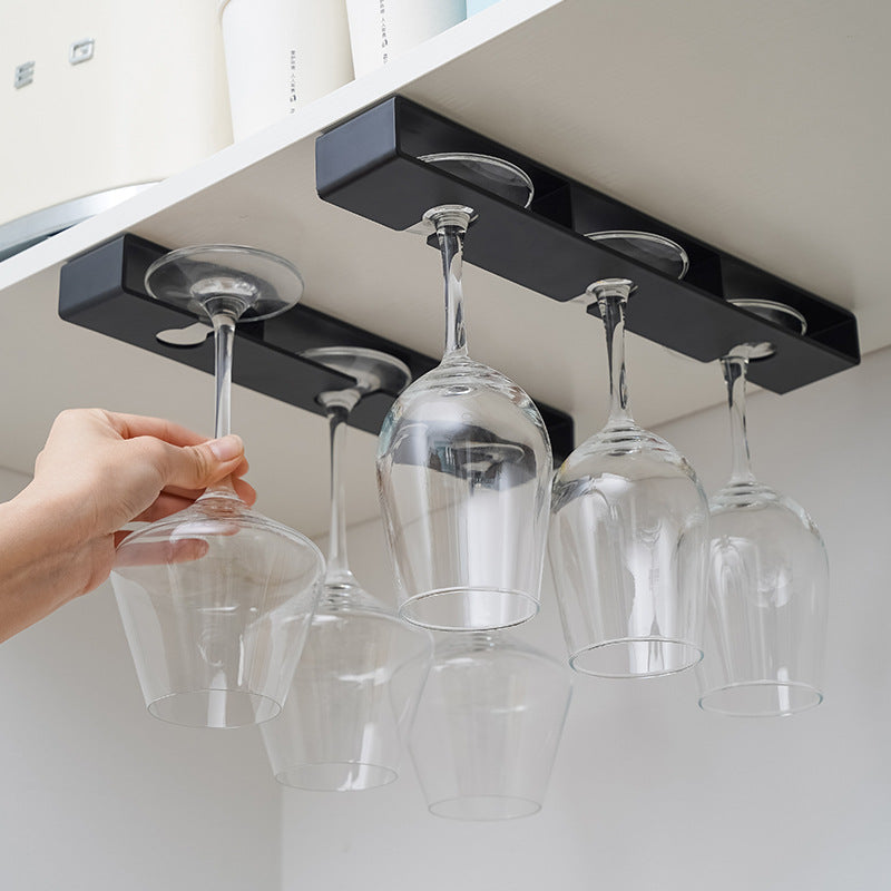Under-Shelf Sliding Stemware Organizer Rack Bowlift
