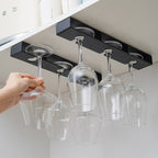 Under-Shelf Sliding Wine Glass Stemware Rack Bowlift