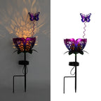 New Hollow Projection Solar Garden Light, Iron Craft Ground Stake Sunflower Lamp
