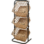 Wall system with three braided baskets Bowlift