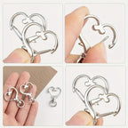 Heart-Shaped Snap Hook Clips Bowlift