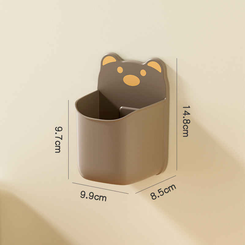 Wall-Mounted Cute Bear-Themed Storage Organizer Bowlift