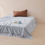 Noble cotton satin bed sheet and pillowcase set with fine piping