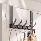 Wall-Mounted Multi-Hook Storage Rack