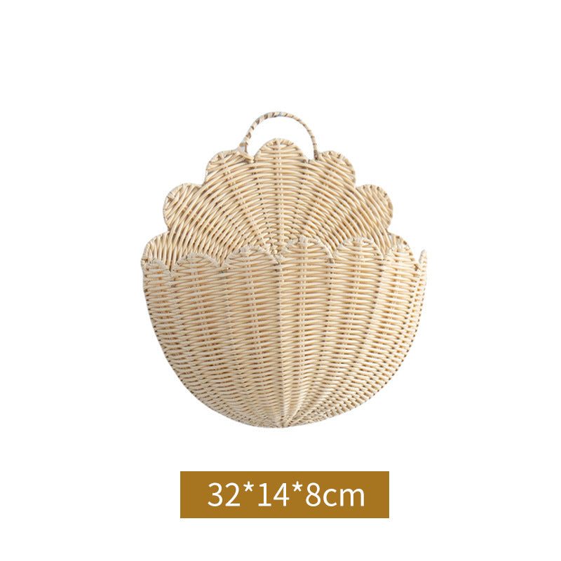 Handwoven wall basket with wave pattern Bowlift