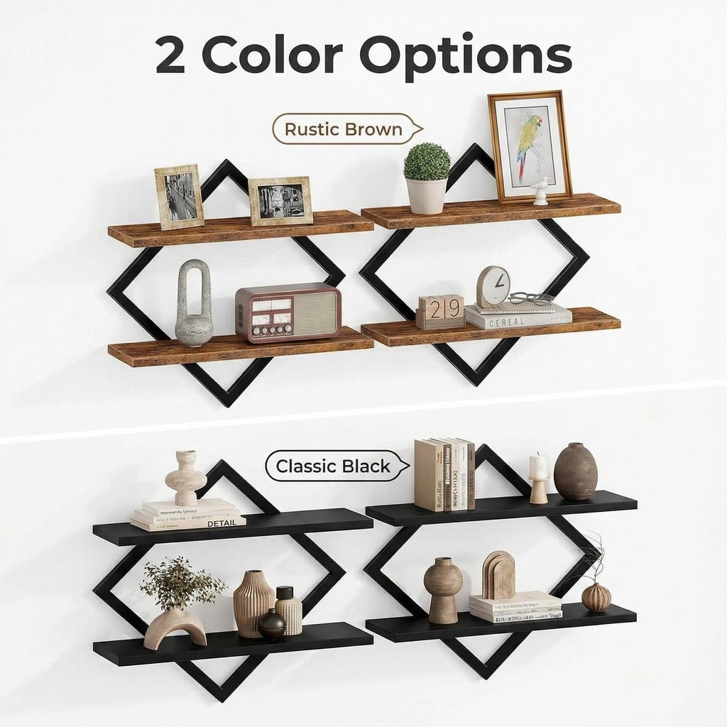 Wall shelf with modern zigzag design Bowlift