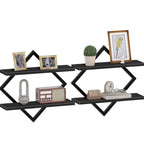 Wall shelf with modern zigzag design Bowlift