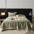 Luxurious satin bedspread set with floral jacquard embroidery Bowlift