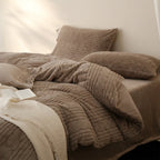 Luxurious textured chenille cuddle bedding set
