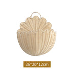Handwoven wall basket with wave pattern Bowlift