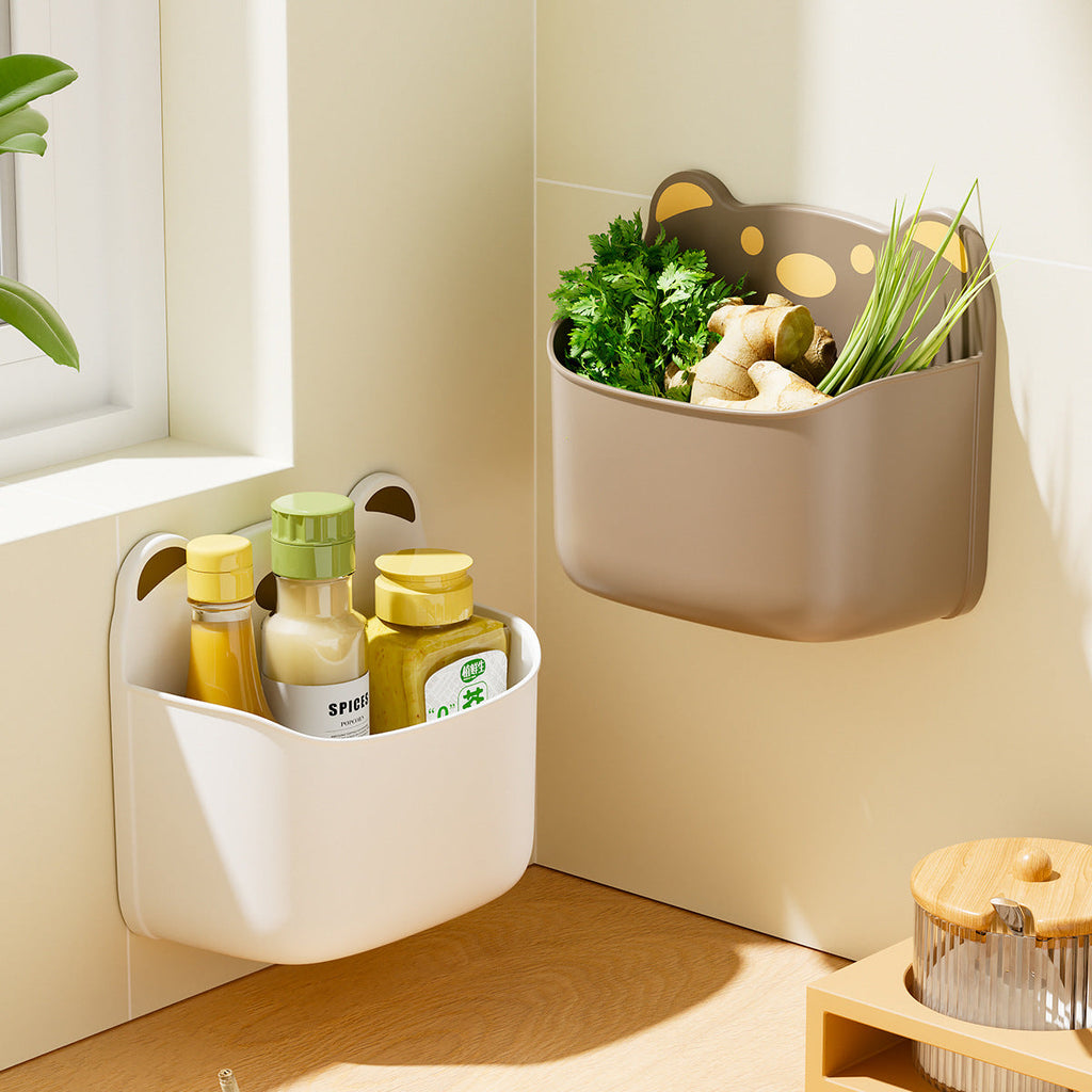 Wall-Mounted Cute Bear-Themed Storage Organizer Bowlift