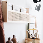 Wall-Mounted Wicker Storage Organizer Bowlift