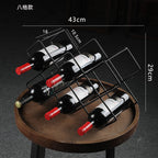 Unisex wine rack made of black metal Bowlift