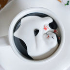 Sleeping Cat Surprise Bottom Ceramic Coffee Mug
