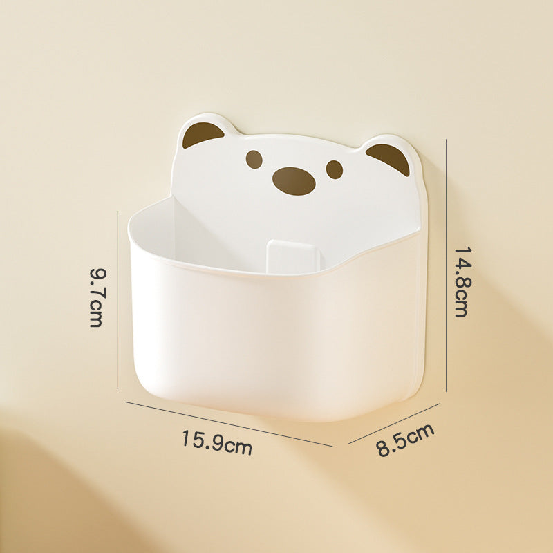 Wall-Mounted Cute Bear-Themed Storage Organizer Bowlift