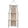 Macramé Wall Hanging Shelf with Decorative Knot Design Bowlift