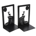 Artistic Deer-Themed Metal Bookends
