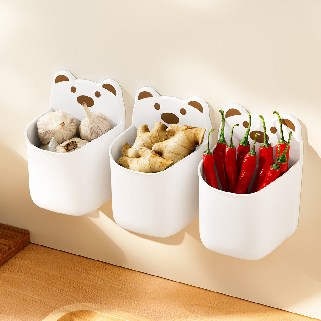 Wall-Mounted Cute Bear-Themed Storage Organizer Bowlift