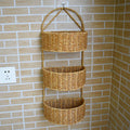 Multi-Tiered Woven Wall Hanging Storage Basket Bowlift