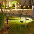Solar LED Dandelion Garden Stake Lights With Flexible Multi-Head Stems And Integrated Solar Panel Bowlift