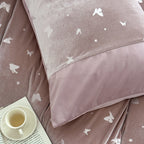 Luxurious bedding set with silk matte finish and butterfly jacquard