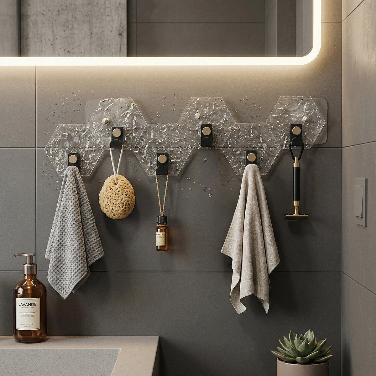Wall-mounted Transparent Acrylic Hook