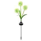 Dandelion-Inspired Solar Garden Stake Lights With Integrated Solar Panel And Dual Floral Globes Bowlift