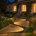 Solar Pathway Stake Lights With Ring Projection LED And High-Efficiency Solar Panel Bowlift
