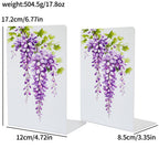 Artistic Floral Design Bookends