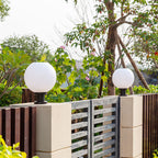 Modern Stainless Steel Globe Fence Post Lighting Fixtures Bowlift