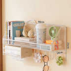 Wall-Mounted Mesh Storage Shelf Bowlift