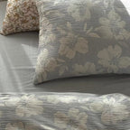 Luxurious cotton bedding set with quilted floral pattern