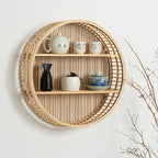 Circular Bamboo Wall Shelf Bowlift