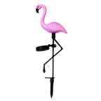 Decorative Solar Flamingo Garden Stake Lamp With Adjustable Metal Arm And Integrated LED Bowlift