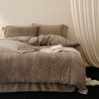 Luxurious textured chenille cuddle bedding set