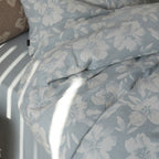 Luxurious cotton bedding set with quilted floral pattern
