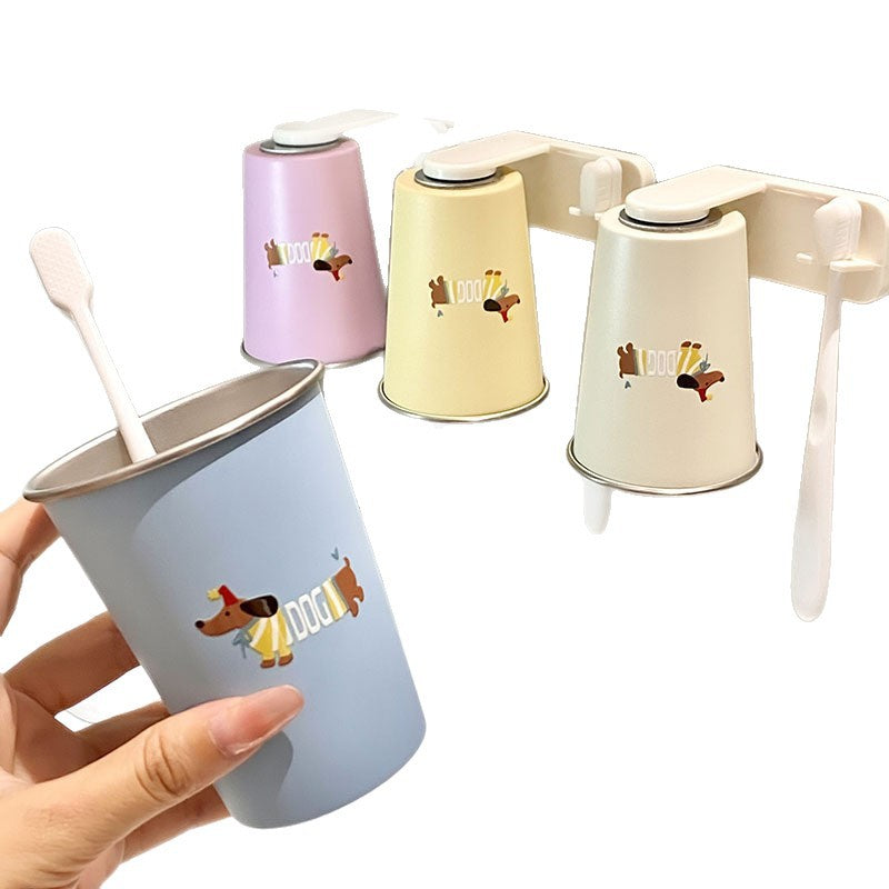 Wall cup holder with creative animal motif Bowlift