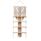 Macrame Wall Shelf Organizer with Bohemian Design Bowlift